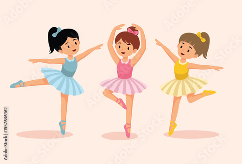 ballet dancers vector illustration