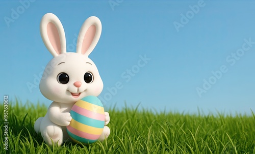 Cute Cartoon Easter Bunny H...
