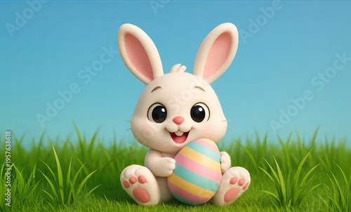 Cute cartoon Easter Bunny H...