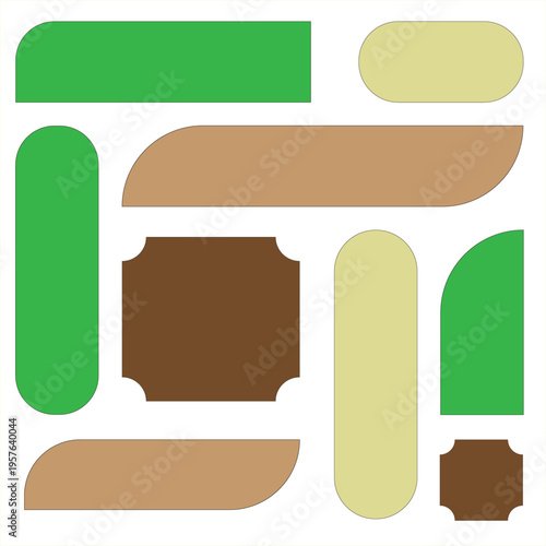 Bento grid vector square layouts. Geometric tiles pattern for photo collage, website layout, etc. Trendy tiling frames arrangements and presentation templates for social media