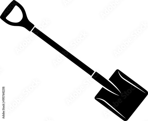 vector clip art snow shovel for web and graphic design
