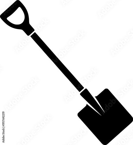 vector clip art snow shovel for web and graphic design
