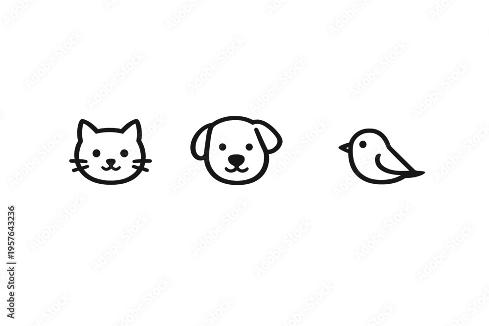Fototapeta premium A minimalist black line art illustration featuring the simplified