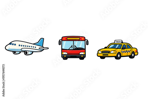 A set of three cartoon illustrations depicting different modes of