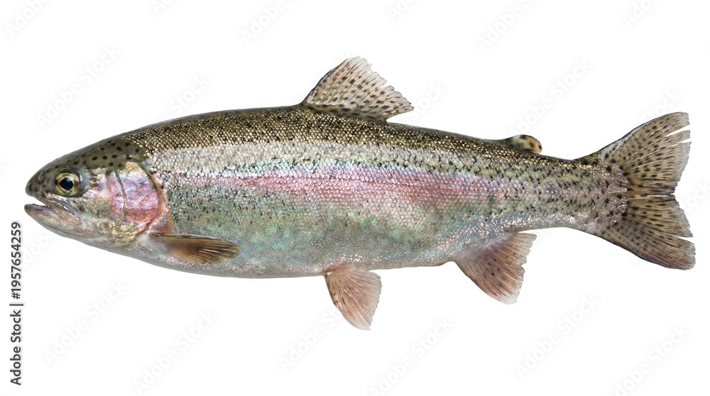 Fototapeta premium A rainbow trout fish on transparent background