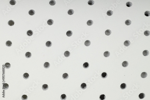 White Perforated Leather Material Texture Background