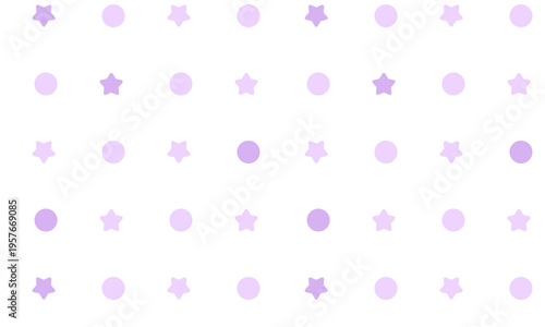 Minimalist Kids Seamless Pattern with  Stars and Dots in purple color, Simple Nursery Vector Background in pastel colors