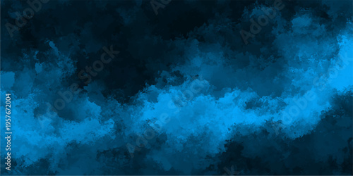 Abstract grunge background featuring dark storm clouds and a blue sky texture with light motion and a smoky fog backdrop