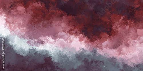 An abstract grunge vector illustration features a dark storm cloudscape with a blue moon and sun light explosion for a textured nature backdrop