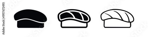 Chef Hat Icons Set. Cooking and Culinary Symbol.