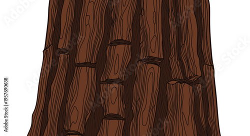 Close-up of rough textured tree bark pattern, natural brown organic background