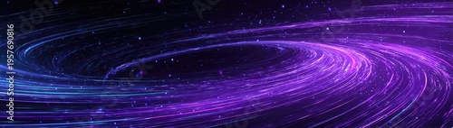 Cosmic Swirls - A Mesmerizing Dance of Purple and Blue Light.