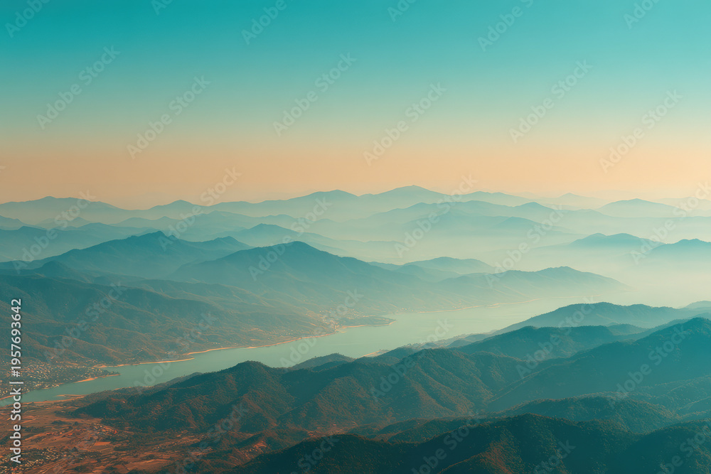 Fototapeta premium breathtaking glacial valley in russia at high noon featuring captivating geometric patterns and clear sky