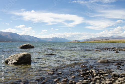 Khoton lake landscape, Altai, Mongolia, Tsengel district