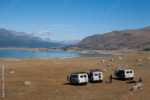 Khoton lake landscape, Altai, Mongolia, Tsengel district