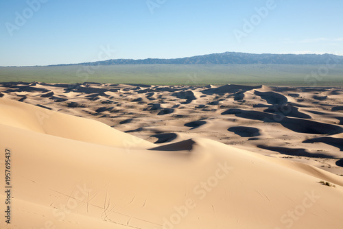 Khongoryn Els sand dunes landscape, Mongolia. Gobi desert