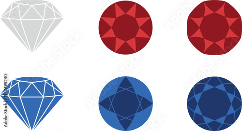 A collection of colorful gemstones on a clean white background