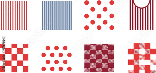 A collection of modern geometric patterns for design and branding purposes