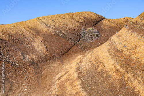 Volcanic texture on Madeira mountains in Portugal