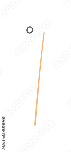 Simple graphic of a blank price tag with a hole and shadow on white background