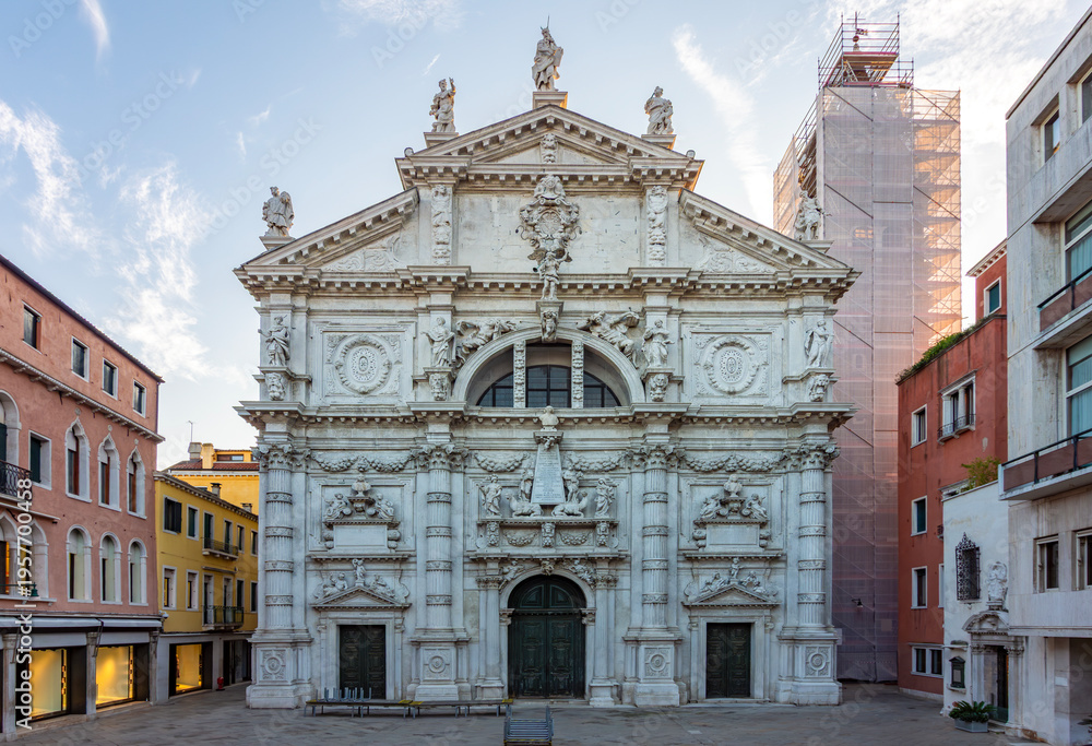 Fototapeta premium Chiesa di San Moise church in Venice, Italy