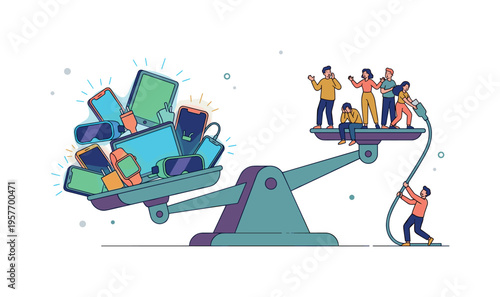 Technology addiction weighs heavily on people, overwhelming them with devices and digital distractions