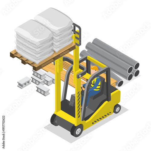 3D Isometric Flat Vector Illustration of Hardware Store, Renovation Retail. Item 3