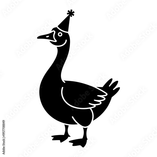 Goose Birthday Party Illustration