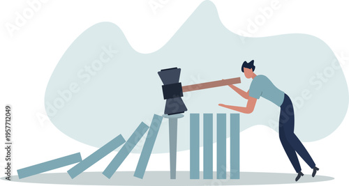 Business continuity and recovery, crisis management, proactive to protect disaster and risk, prevention or strategy to avoid danger concept.person's life situation and his activities.