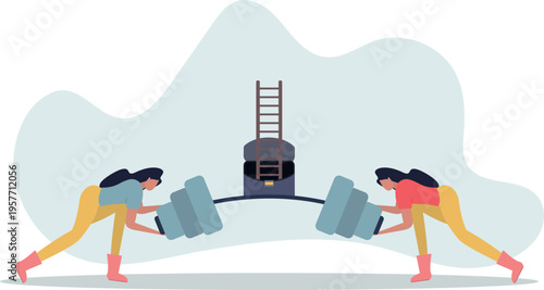 Teamwork to support for success, cooperate or collaboration to achieve strength, help or togetherness for business solution concept.person's life situation and his activities.