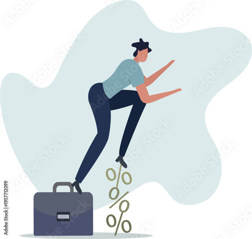 Risky interest rate hike causing business slow down or investment crisis, risk of economic recession,person's life situation and his activities.