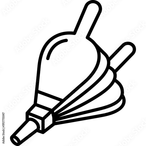 Minimalistic blacksmith forge bellows outline icon