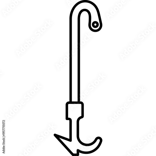 Minimalistic beehive frame grip lifter outline icon