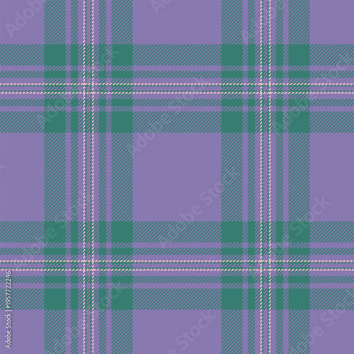 Performance background textile check, detailed seamless vector fabric. Shabby plaid tartan texture pattern in indigo and teal colors.
