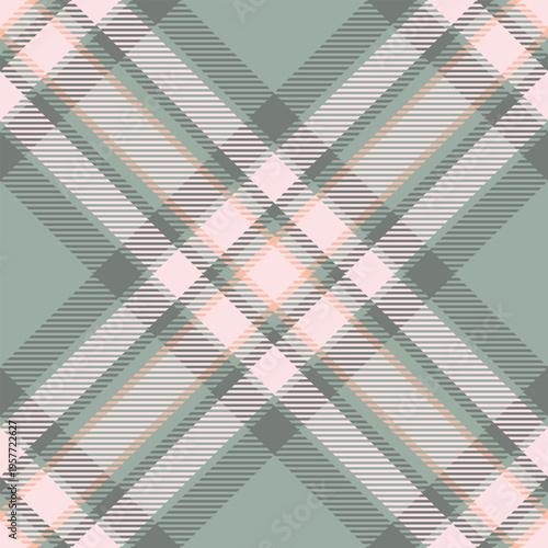 Korean seamless pattern tartan, mat vector fabric check. Nyc textile plaid background texture in pastel and misty rose colors.