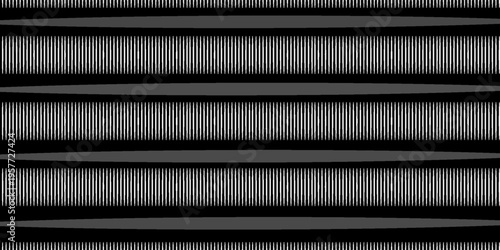 Vertical black segments. Vector seamless pattern. Modern stylish texture.