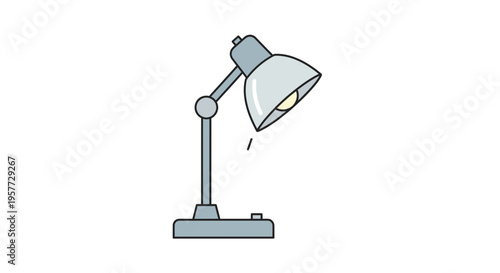 Desk lamp with adjustable arm stand.