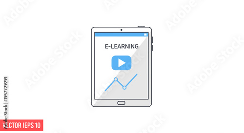 E learning on a tablet device.