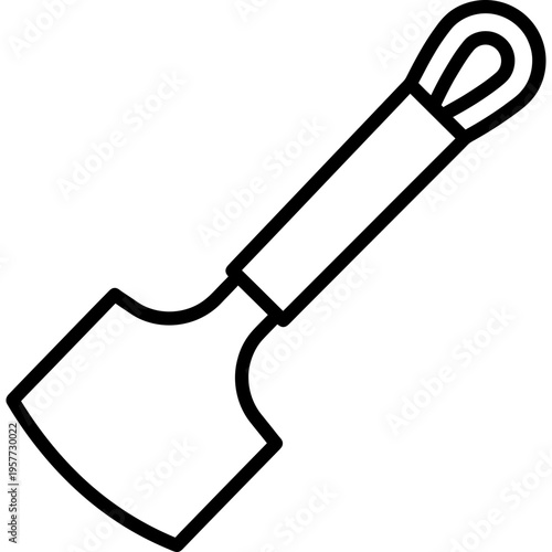 Minimalistic basket weaving rapping iron outline icon