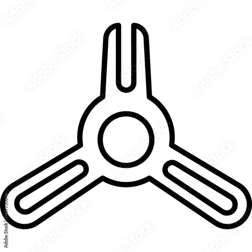 Minimalistic rope strand separator outline icon