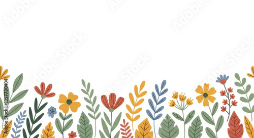 Community Participation in Earth Day Clean Up with Floral and Green Plant Background for Promotional Purposes 
