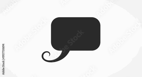 Black quotation mark symbol icon.