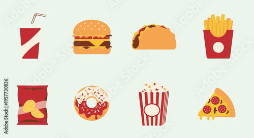 Fast Food Menu Items Collection.