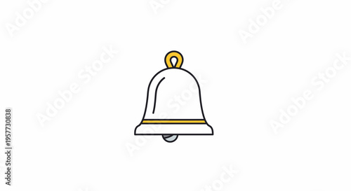 Golden bell with yellow clapper.