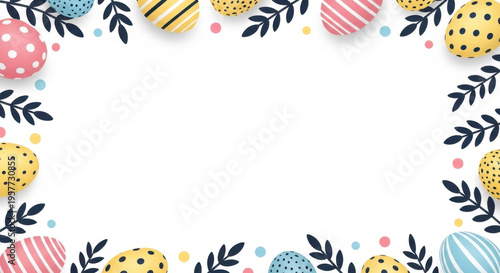PNG Colorful eggs arranged in a frame illustration easter colors. 
