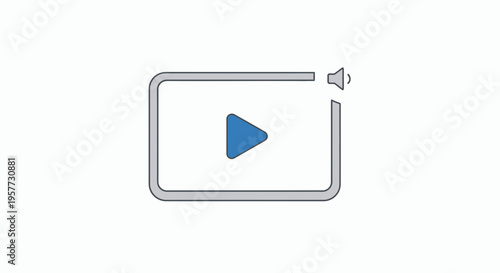 Play button icon on screen.