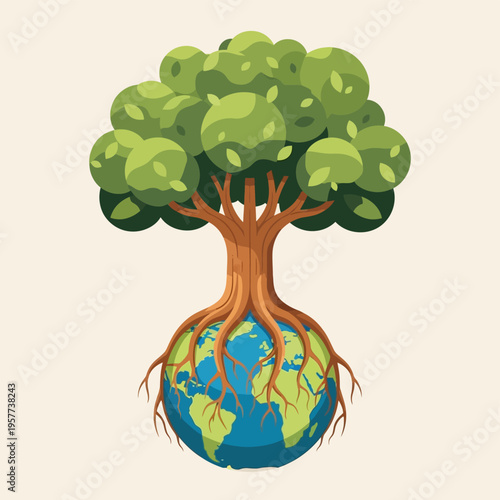 Tree Growing Around the Earth.