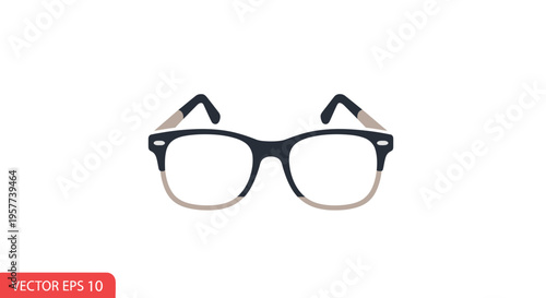 Black Plastic Eyeglasses for Vision Correction.