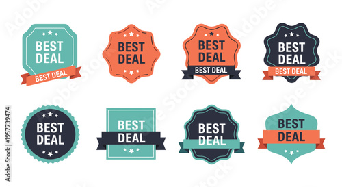 Collection of best deal labels.