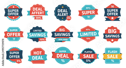 Collection of sale and discount labels 1.